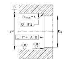 推力角接觸球軸承 7602025-2RS-TVP, 單向，接觸角 a = 60°，限制公差，兩側(cè)唇密封