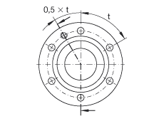 推力角接觸球軸承 ZKLF50115-2RS, 雙向，螺釘安裝，兩側唇密封