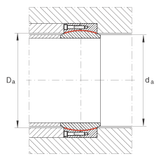 大的關(guān)節(jié)軸承 GE500-DW, 根據(jù) DIN ISO 12 240-1 標(biāo)準(zhǔn)，免維護(hù)