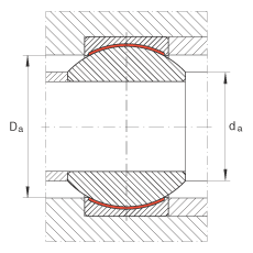 關(guān)節(jié)軸承 GE5-PW, 根據(jù) DIN ISO 12 240-1 標準，尺寸系列 K，免維護